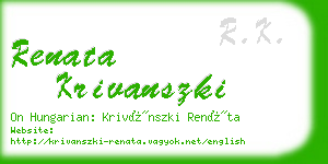 renata krivanszki business card